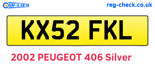 KX52FKL are the vehicle registration plates.
