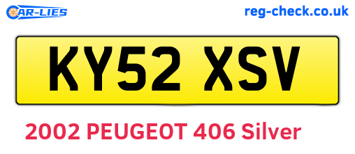 KY52XSV are the vehicle registration plates.