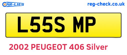 L55SMP are the vehicle registration plates.