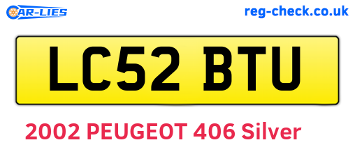 LC52BTU are the vehicle registration plates.