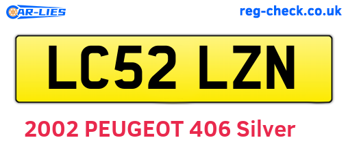 LC52LZN are the vehicle registration plates.