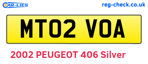 MT02VOA are the vehicle registration plates.