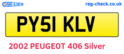 PY51KLV are the vehicle registration plates.