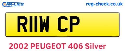 R11WCP are the vehicle registration plates.