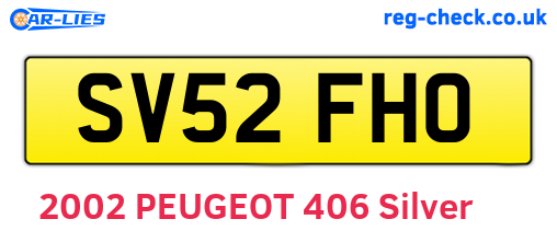 SV52FHO are the vehicle registration plates.