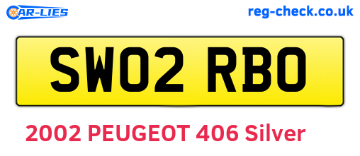 SW02RBO are the vehicle registration plates.