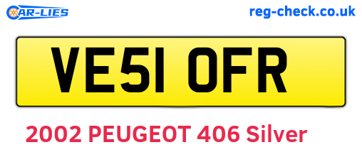 VE51OFR are the vehicle registration plates.