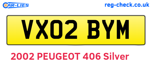 VX02BYM are the vehicle registration plates.