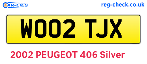 WO02TJX are the vehicle registration plates.