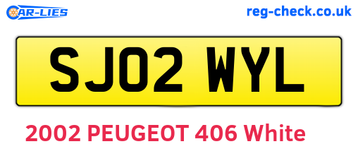 SJ02WYL are the vehicle registration plates.