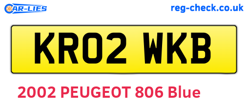 KR02WKB are the vehicle registration plates.