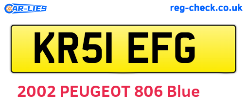 KR51EFG are the vehicle registration plates.