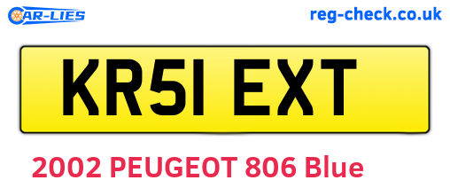 KR51EXT are the vehicle registration plates.