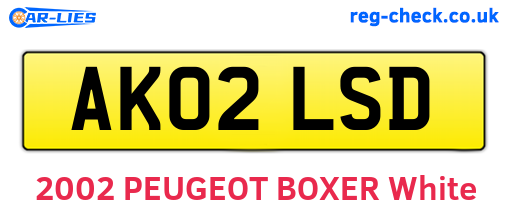 AK02LSD are the vehicle registration plates.