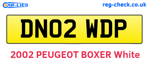 DN02WDP are the vehicle registration plates.