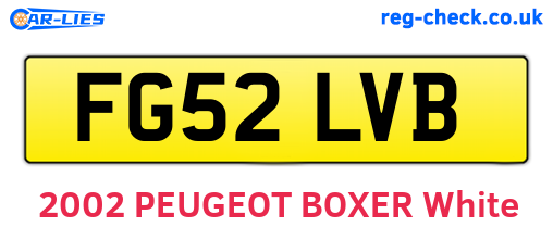 FG52LVB are the vehicle registration plates.