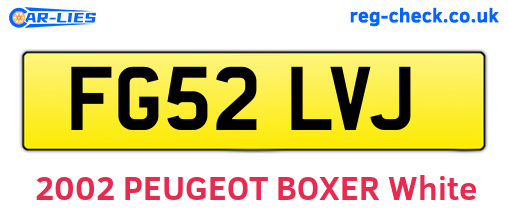FG52LVJ are the vehicle registration plates.