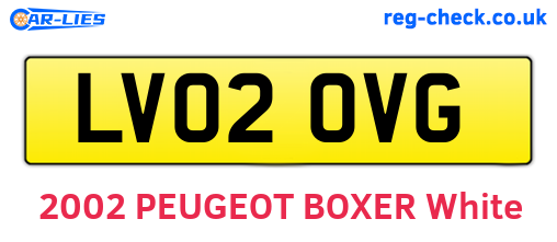 LV02OVG are the vehicle registration plates.