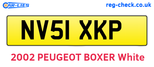 NV51XKP are the vehicle registration plates.