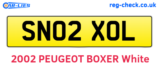 SN02XOL are the vehicle registration plates.