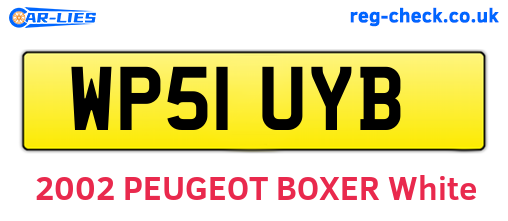 WP51UYB are the vehicle registration plates.