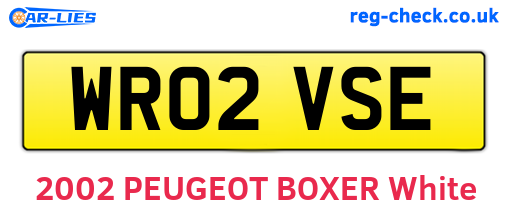 WR02VSE are the vehicle registration plates.