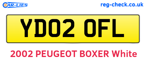 YD02OFL are the vehicle registration plates.