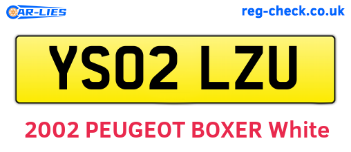 YS02LZU are the vehicle registration plates.