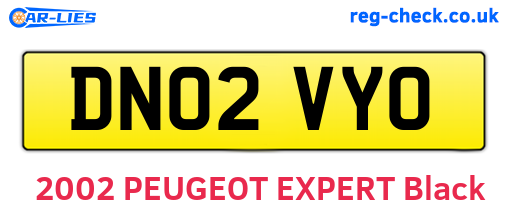 DN02VYO are the vehicle registration plates.
