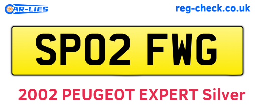 SP02FWG are the vehicle registration plates.