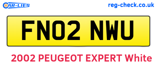 FN02NWU are the vehicle registration plates.