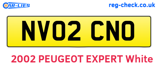 NV02CNO are the vehicle registration plates.
