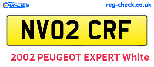 NV02CRF are the vehicle registration plates.