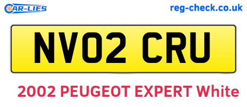 NV02CRU are the vehicle registration plates.