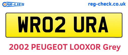 WR02URA are the vehicle registration plates.
