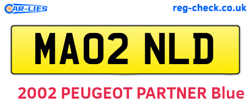 MA02NLD are the vehicle registration plates.