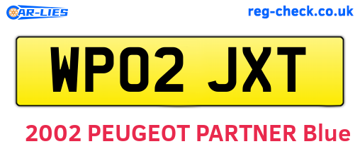 WP02JXT are the vehicle registration plates.