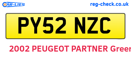 PY52NZC are the vehicle registration plates.