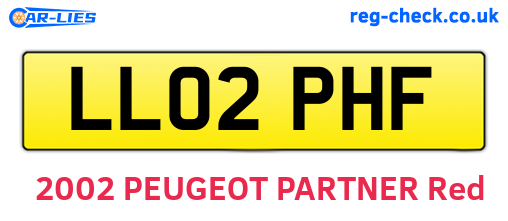 LL02PHF are the vehicle registration plates.