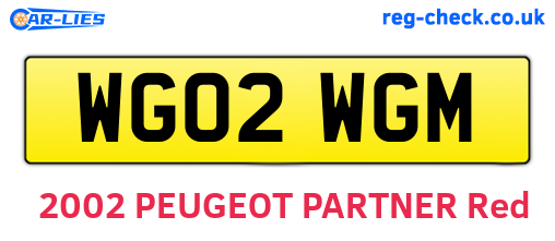 WG02WGM are the vehicle registration plates.