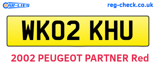 WK02KHU are the vehicle registration plates.