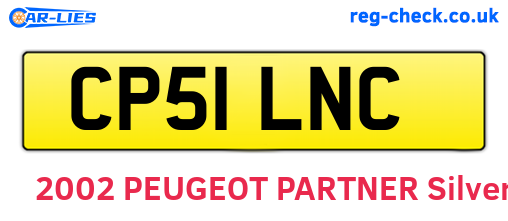 CP51LNC are the vehicle registration plates.