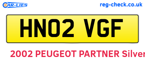 HN02VGF are the vehicle registration plates.