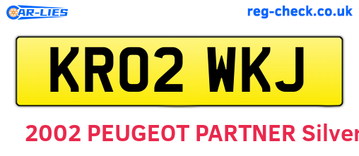 KR02WKJ are the vehicle registration plates.