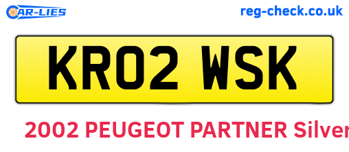 KR02WSK are the vehicle registration plates.