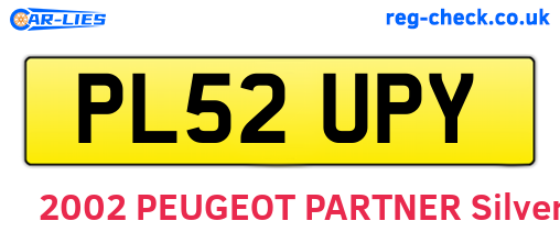 PL52UPY are the vehicle registration plates.