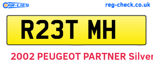 R23TMH are the vehicle registration plates.