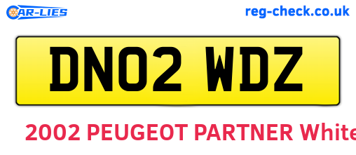 DN02WDZ are the vehicle registration plates.