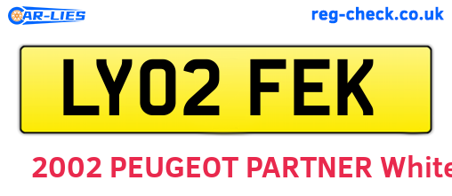 LY02FEK are the vehicle registration plates.