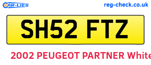 SH52FTZ are the vehicle registration plates.